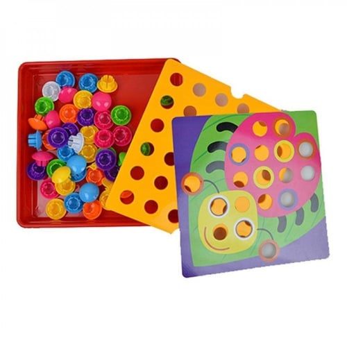 الرسم بالازرار .. button art