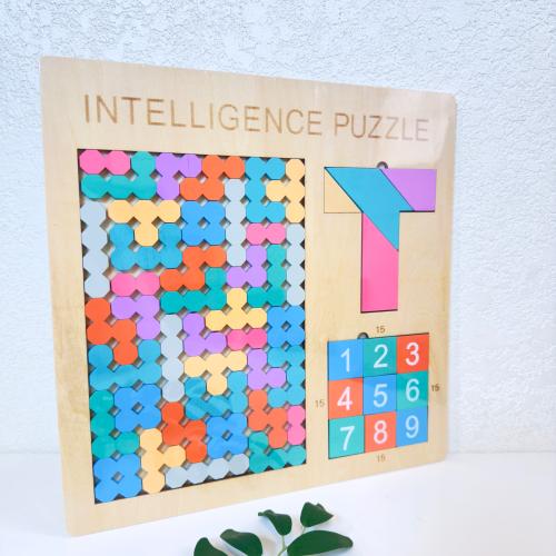 لعبة تركيب خشبية 3 في 1