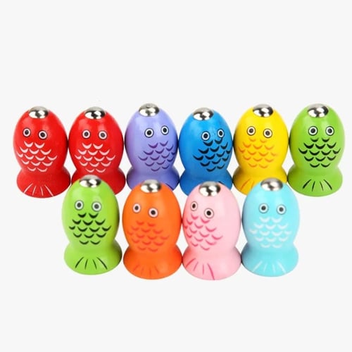 لعبة صيد السمك الخشبية