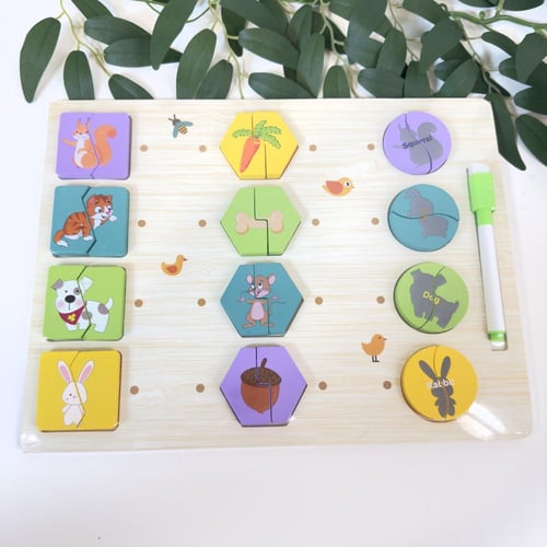 لعبة بازل اكمال الصور الخشبية