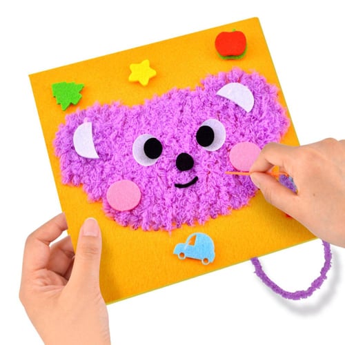 لوحة فنية يدوية باستخدام خيوط الصوف DIY قطعة واحدة