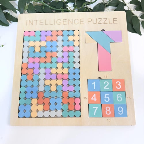 لعبة تركيب خشبية 3 في 1