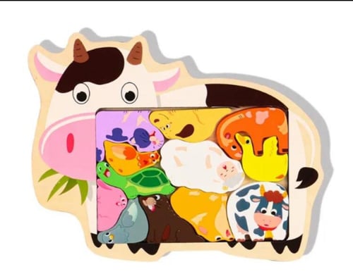 بزل مجسم خشبي