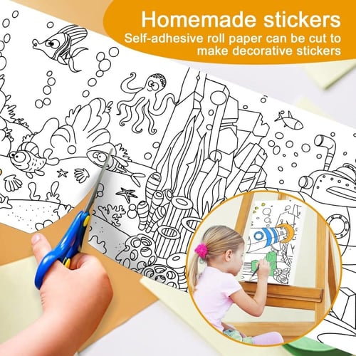 رول التلوين الورقي للاطفال