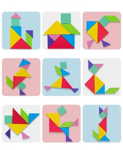 لعبة تركيب تانغرام مغناطيسي