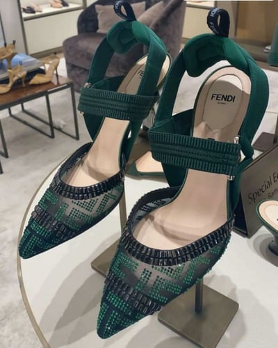 كعب ماستر كولتي كرستال أخضر 1619