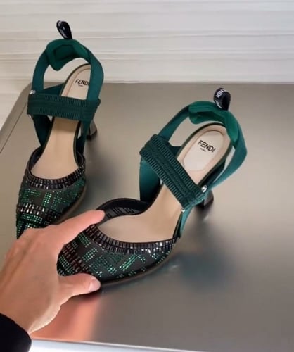 كعب ماستر كولتي كرستال أخضر 1619