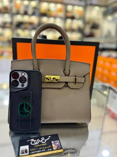 شنطة حجم وسط كاكي 6905