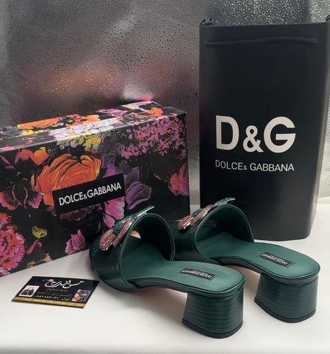 سليبر كعب اخضر موديل 16795