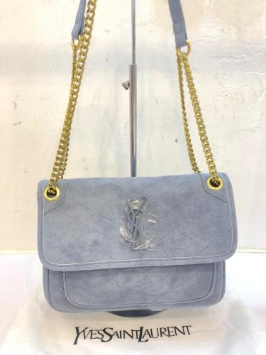 شنطة وسط سماوي مخمل 919