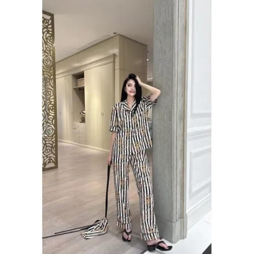 بيجامة ابيض /اسود موديل 1387