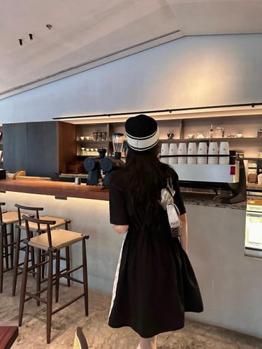 فستان بيج /اسود موديل 1314