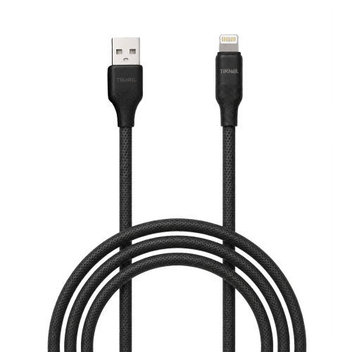 كيبل TIKNAL USB إلى Lightning بتغليف جلدي – 1 متر