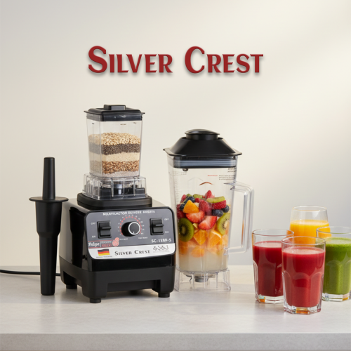 خلاط سيلفر كريست 5500 واط الاحترافي بوعائين لطحن و...