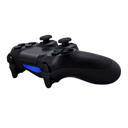 وحدة تحكم بلايستيشن 4 لاسلكية سوداء مع مكبر صوت مد...