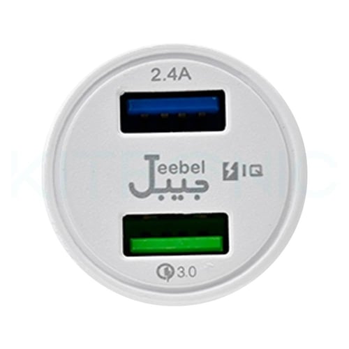 شاحن سيارة سريع جيبل 30 واط بمنفذين USB - شحن سريع...