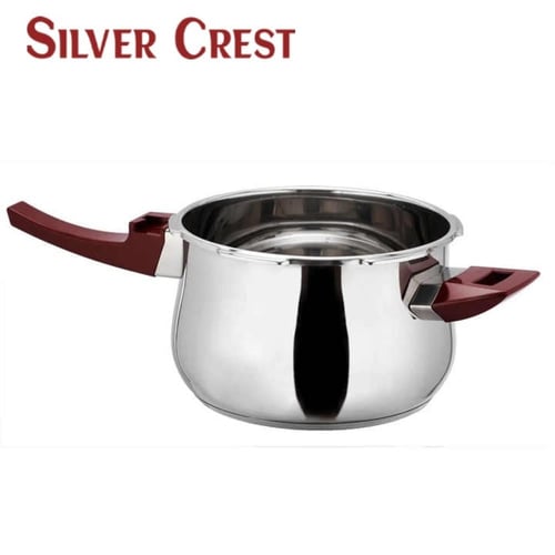 قدر ضغط ألومنيوم سيلفر كرست 7 لتر مع وعاء تبخير -...