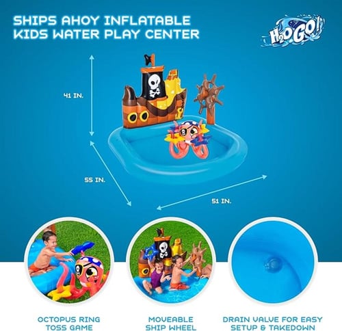 مسبح القراصنة المرح للأطفال مع الأخطبوط - متعة الص...
