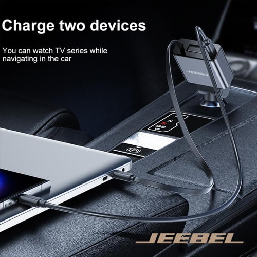 جيبل شاحن سيارة سريع 60 واط بكيبل مدمج USB-C قابل...