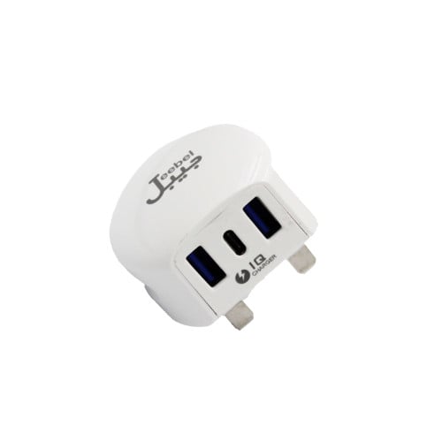 رأس شاحن جداري جيبل PD - شحن سريع 3 منافذ USB بتقن...