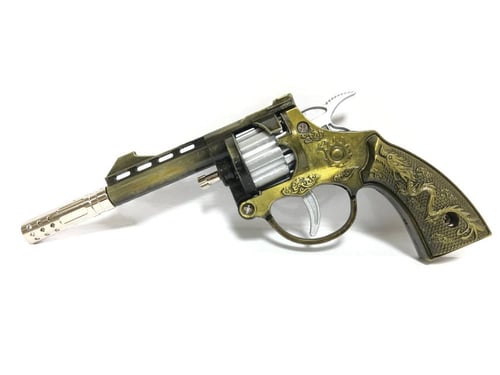 مسدس طرطعان حديد للأطفال مع كاتم صوت - لعبة مسدس م...