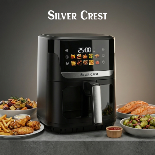 قلاية هوائية سيلفر كريست عالية الأداء سعة 8 لتر بق...