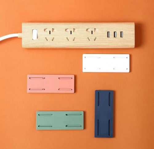 حامل جداري لاصق قوي ومنظم للكابلات والأجهزة - 4 قط...