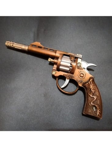 مسدس طرطعان حديد للأطفال مع كاتم صوت - لعبة مسدس م...