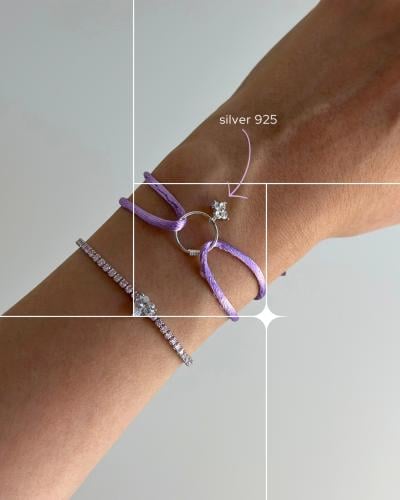 اسوارة ترندي نحيفة من الحبال بتدرجات الموف من مجمو...