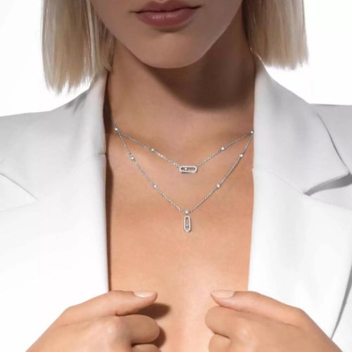 سلسلة مزدوجة بتصميم مستوحى من ميسيكا مزينة بثلاث ف...