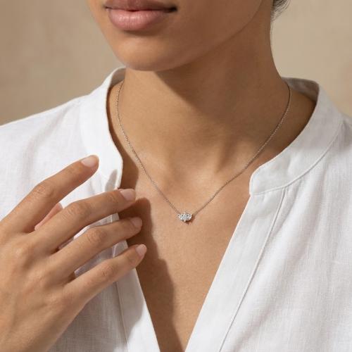 سلسلة نسيم من الفضة الاسترليني عيار 925 مزينة بالز...