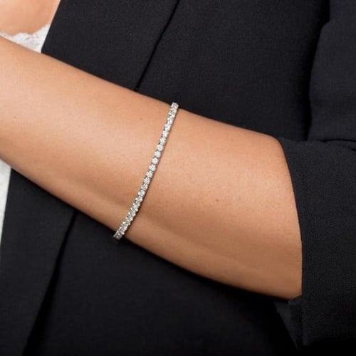 اسوارة تينيس من الفضة الاسترليني عيار 925 والزيركو...