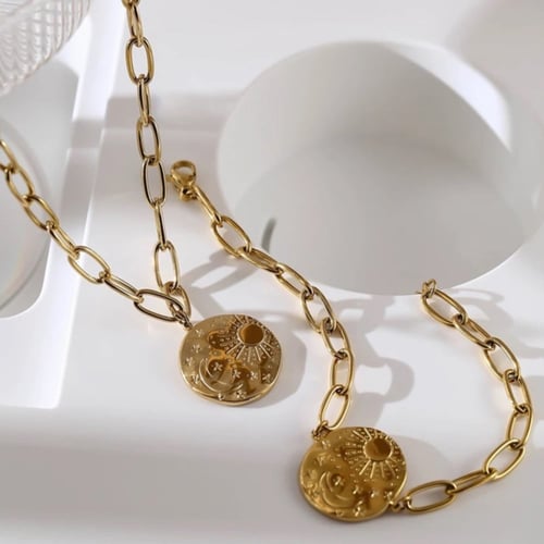 سلسلة سكاي ذهبية من الستانلس ستيل مضاد للصدأ