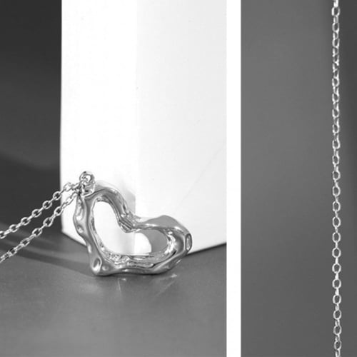 سلسلة قلب الحب من الفضة الاسترليني عيار 925