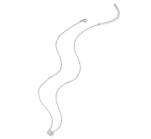 سلسلة سوليتير من الفضة الاسترليني عيار 925 مزينة ب...