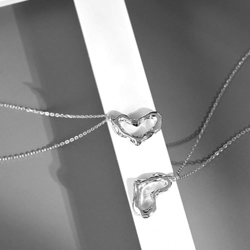 سلسلة قلب الحب من الفضة الاسترليني عيار 925