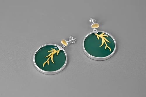 حلق اغصان ، قطعة فنية من مجموعة ارتست مصنوعة يدويا...