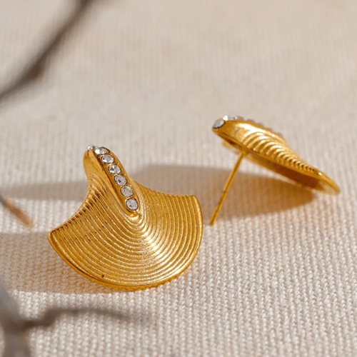 حلق موديل 008 ذهبي من الستانلس ستيل مضاد للصدأ