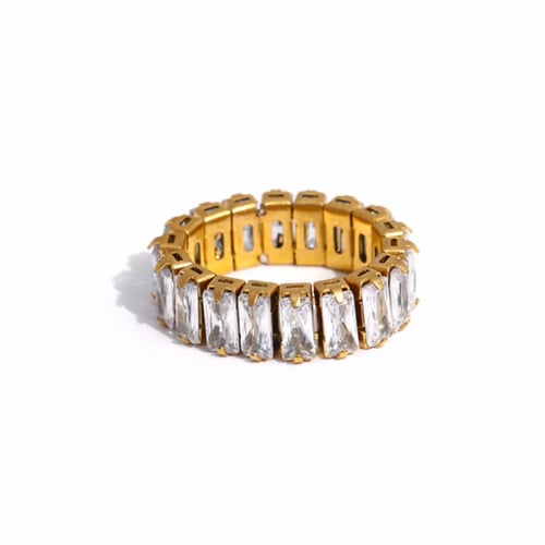 خاتم باقيت ذهبي من الستانلس ستيل مضاد للصدأ