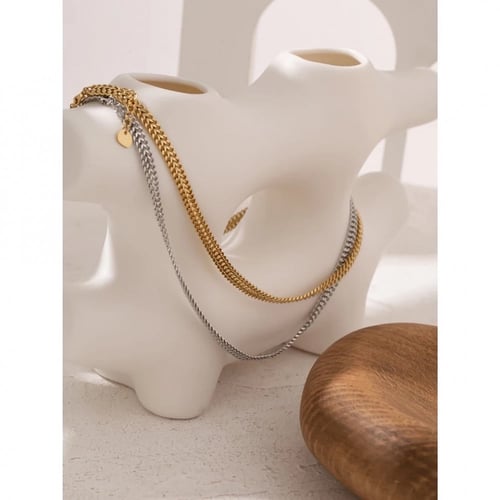 سلسلة بريف فضية من الستانلس ستيل مضاد للصدأ