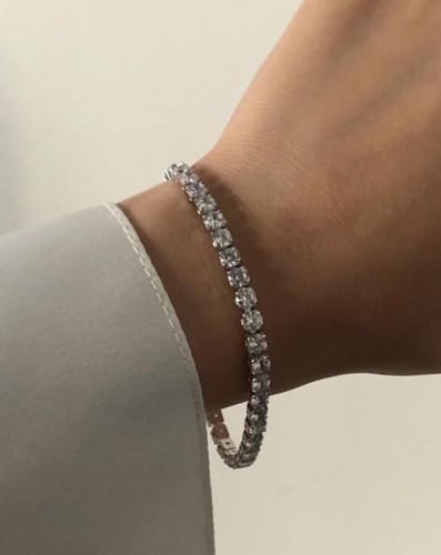 اسوارة تينيس من الفضة الاسترليني عيار 925 والزيركو...