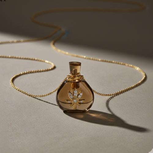 قلادة عبق مصنوعة يدويا من حجر الكوارتز الطبيعي ، ع...