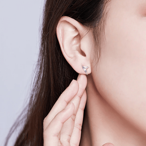 حلق حورية غير متماثل من الفضة الاسترليني عيار 925