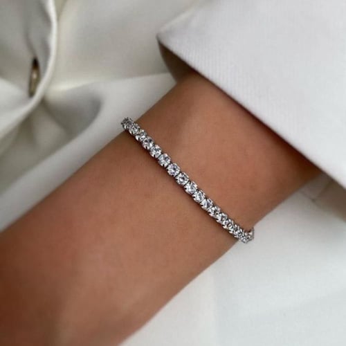 اسوارة تينيس من الفضة الاسترليني عيار 925 والزيركو...