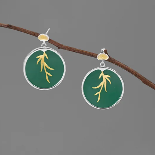 حلق اغصان ، قطعة فنية من مجموعة ارتست مصنوعة يدويا...