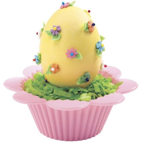 ويلتون أكواب خبز سيلكون بتصميم الزهور 12 قطعة