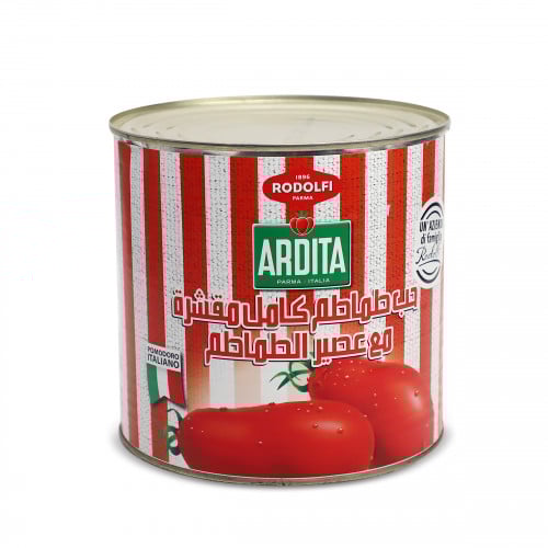 رودولفي طماطم كاملة مقشرة مع عصير الطماطم 2.5 كجم