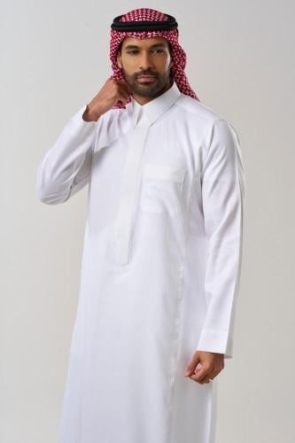 ثوب رجالي قلاب اليد سادة كرتون 6 قطع