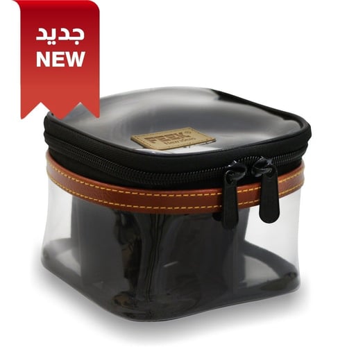 حافظة وذفة شفاف بني