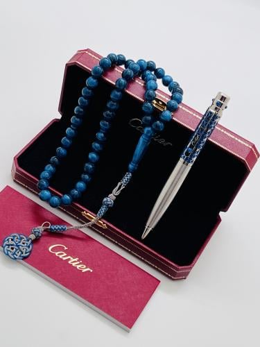 طقم سبحه مع قلم كارتير